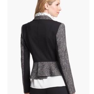 Elie Tahari Minka Tweed Peplum Jacket Size 0